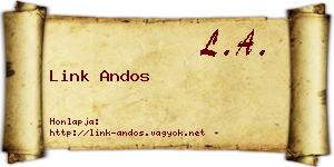 Link Andos névjegykártya